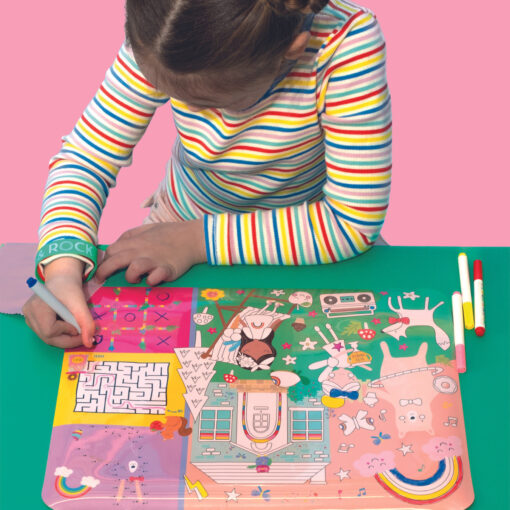 Rainbow Fairy Coloring Fun and Games Mat