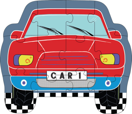 Cars 12pc Shaped Jigsaw with Shaped Box