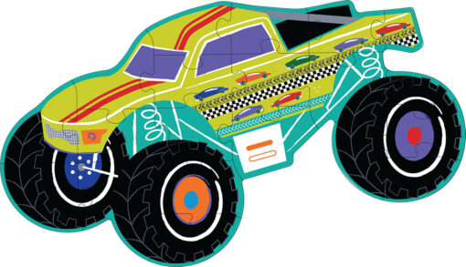 Cars 20pc "Monster Truck" Shaped Jigsaw with Shaped Box