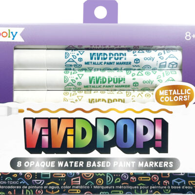 Vivid Pop! Water Based Paint Markers - Metallic - Set of 8