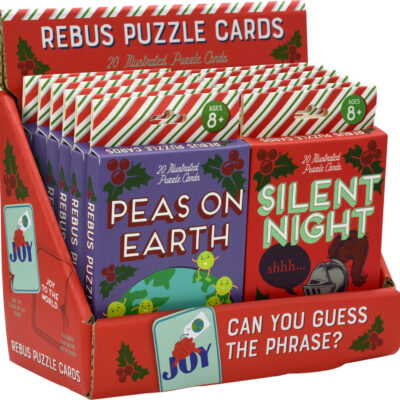 12Pc Holiday Rebus Card Display