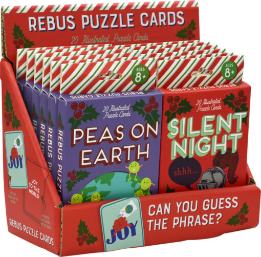 12Pc Holiday Rebus Card Display