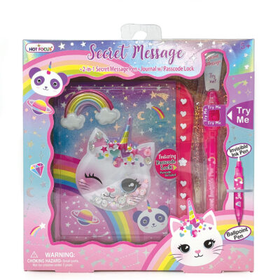 Caticorn 2-in-1 Secret Message Pen & Journal Set