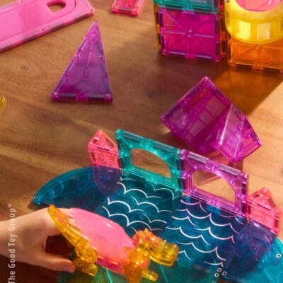 Magna-Tiles Castle DLX + MicroMAGS 48 Piece Set