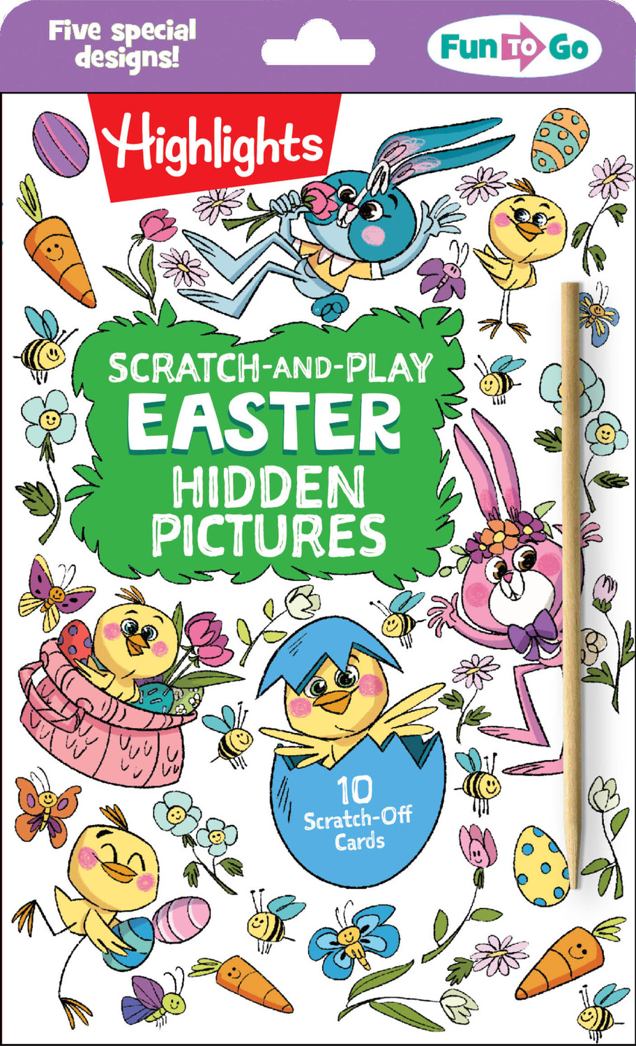Scratch-and-Play Easter Hidden Pictures: Scratch-and-Play Easter Hidden Pictures (Highlights Fun to Go) 10 Creative Easte r Cards with Hidden Pictures Puzzles and Scratch Art for Kids, Scratch-and-Play