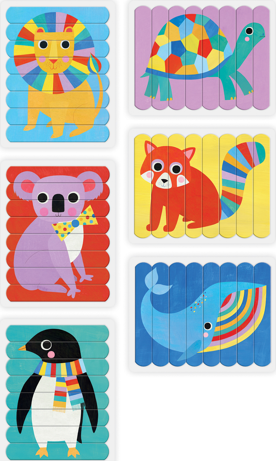 Animals of the World Puzzle Sticks