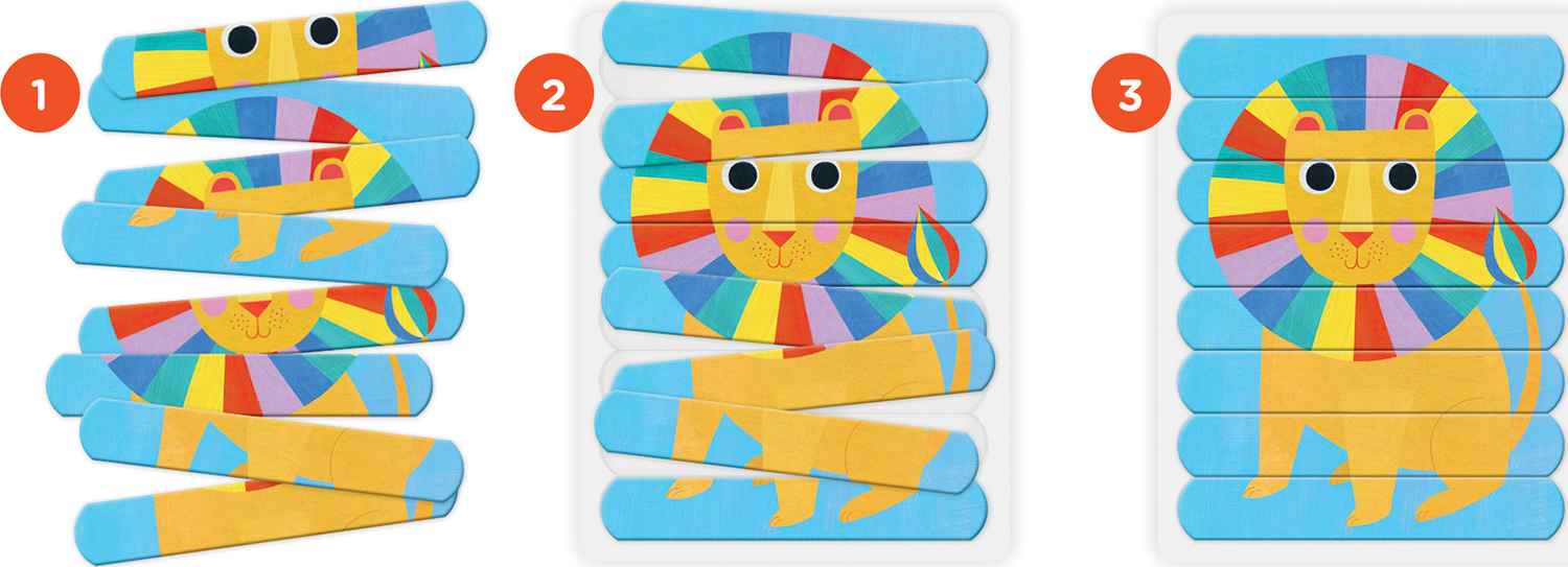 Animals of the World Puzzle Sticks