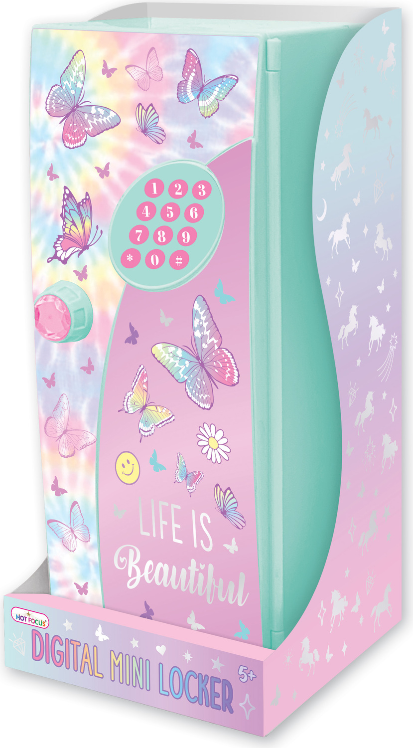 Digital Mini Locker, Tie Dye Butterfly