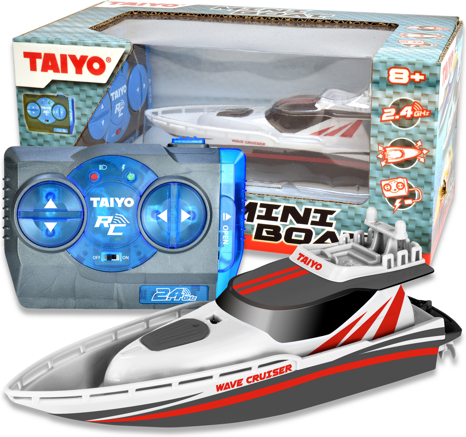 Mini RC Boat - 1:40 Scale - Wave Cruiser