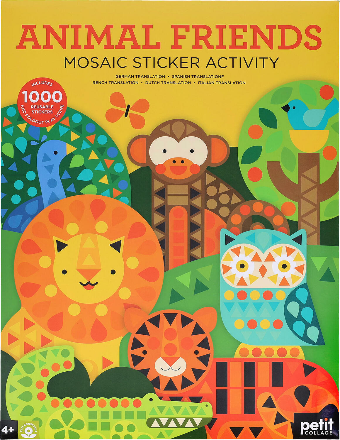 Mosaic Sticker Activity: Animal Friends
