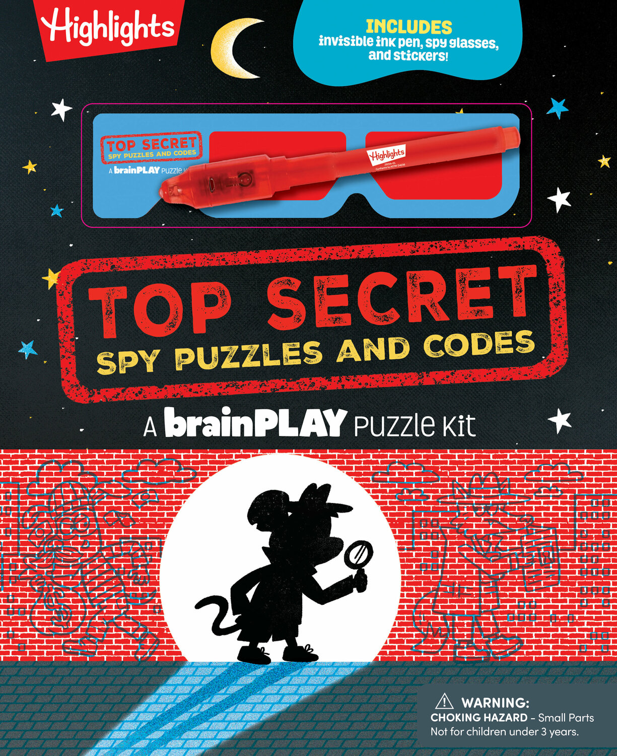 brainPLAY Top Secret Spy Puzzles and Codes: Puzzle Book Packed with Brain Teasers and Hidden Pictures Challenges for Kids 7 and Up