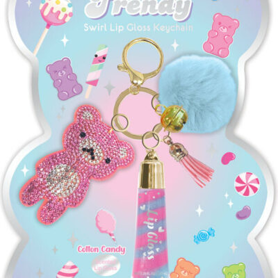 Trendy Lip Gloss with Keychain, Gummy Bear