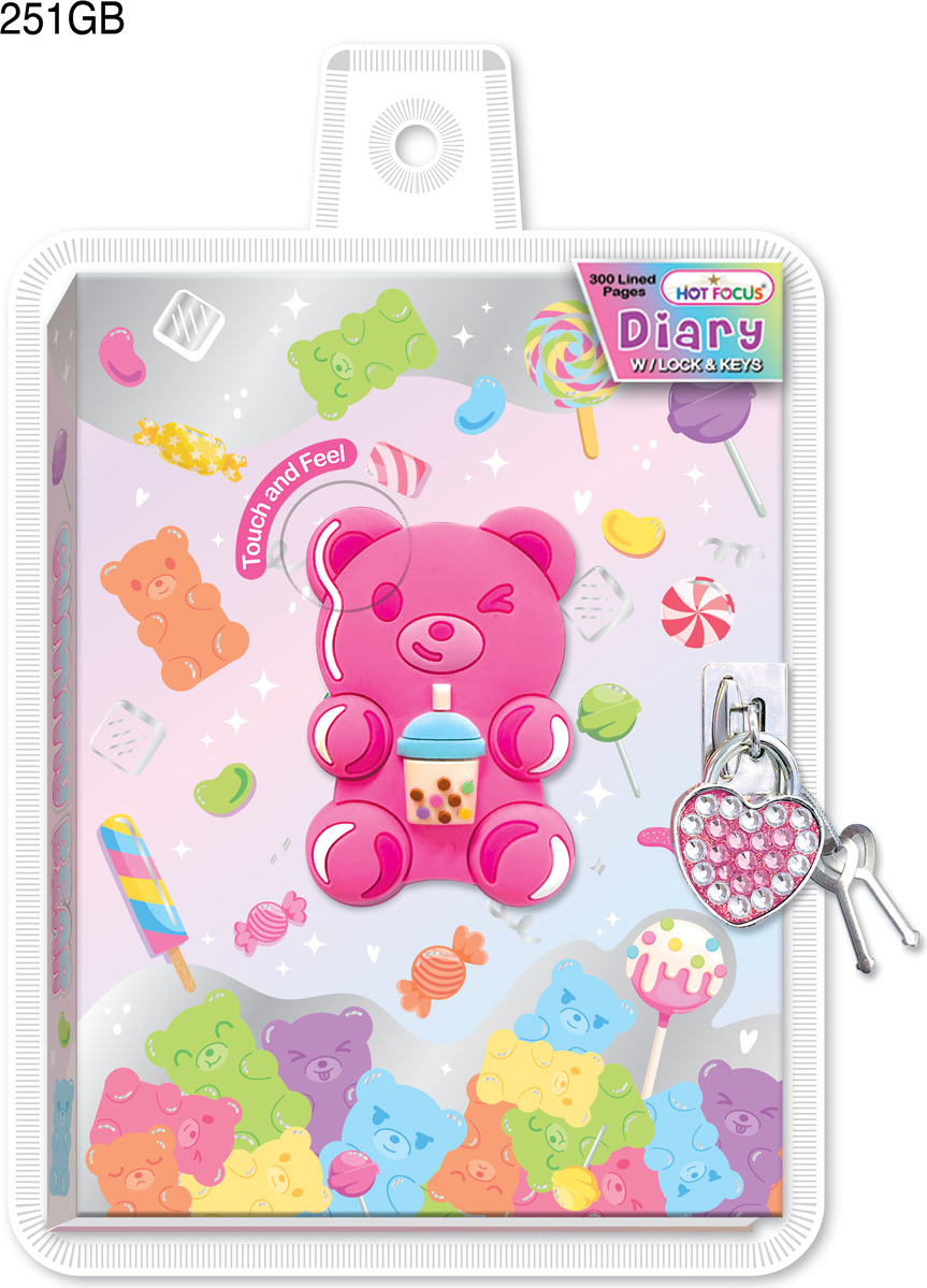 Diary with Lock & Keys, Gummy Bear