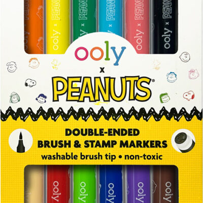 OOLY x PEANUTS Double-Ended Brush & Stamp Markers