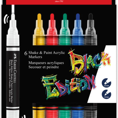 Black Edition Shake & Paint Markers - 6ct Classic