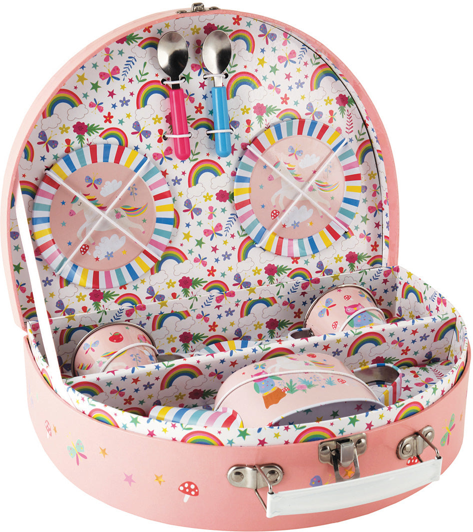 Rainbow Fairy 10 pc Tin Tea Set