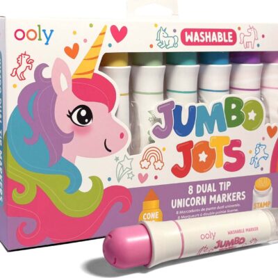 Jumbo Jots 8 Dual Tip Unicorn Markers