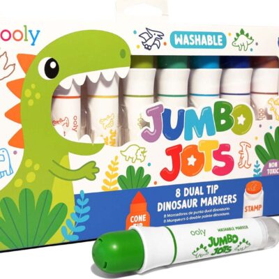Jumbo Jots 8 Dual Tip Dinosaur Markers